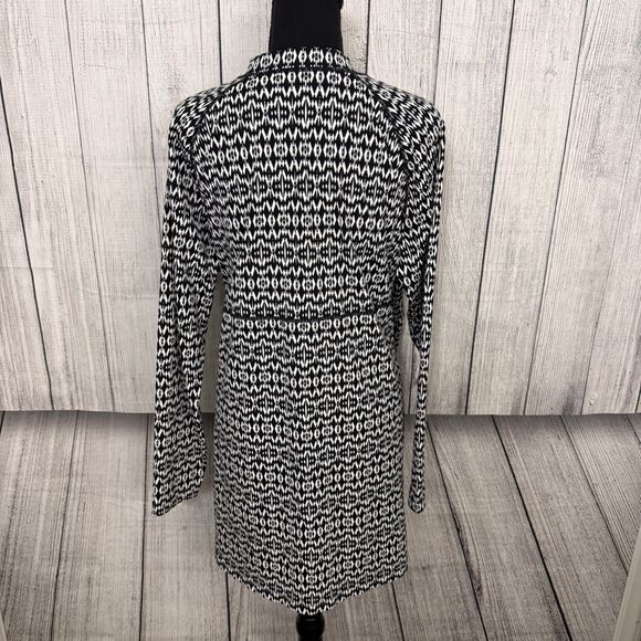 Coolibar Women's XXL Black/White Island Ruche Swim Shirt Tunic Length UPF 50+ - Picture 4 of 7